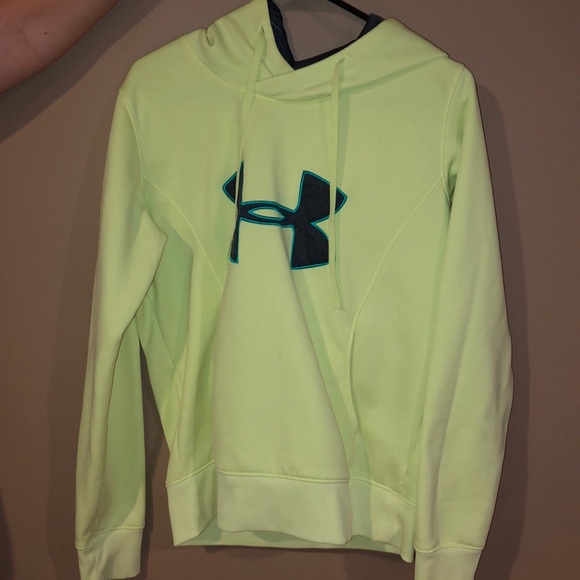 bright yellow under armour hoodie